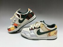 美品 NIKE DUNK LOW SE SAIL MULTI CAMO キッズ スニーカー DB1900-100 US12.5C JP18.5cm カモフラ ダンクロー 子供 質屋の質セブン H_画像2