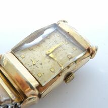 ♪tyys 933-3 124 不動品 BULOVA ブローバー メンズ 手巻き腕時計 10KGP ゴールドカラー ジャンク品_画像2