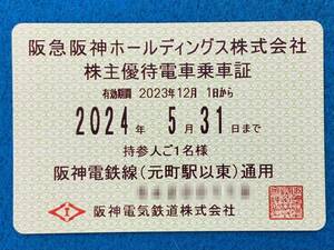 簡易書留無料/阪急阪神ホールディングス ・株主優待乗車証 /【阪神電鉄 】電車全線 定期券タイプ 