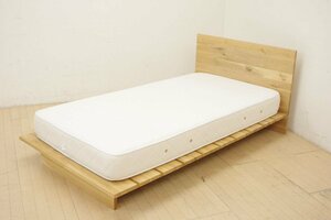 モデルルーム展示品 日本ベッド ヒルクレスト シングルベッド フレーム マットレス付き オーク材 無垢材 シンプル ナチュラル 総額20万