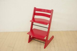 モデルルーム展示品 ストッケ トリップトラップ TrippTrapp レッド 赤 ベビーチェア ハイチェア Stokke 子供椅子 高さ調節可 学習