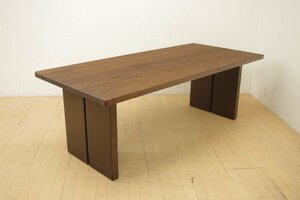 美品 シラカワ家具 飛騨家具 shirakawa ダイニングテーブル ウォールナット無垢 AMtable 幅200cm 4～6人用 モダン シンプル 食卓 新品39万