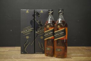 未開栓 箱付き JOHNNIE WAKER ジョニーウォーカー ブラックラベル 12年 2本セット 700ml 40% ウィスキー スコッチ 黒ラベル