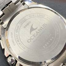 4291 稼働 CASIO OCEANUS OCW-S3400 カシオ オシアナス 日本製 チタンケース 電波ソーラー 箱 説明書有_画像8