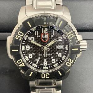 4485 稼働品 LUMINOX ルミノックス エヴォ ネイビーシールズ メンズ クォーツ 黒文字盤 6100/6200 箱付