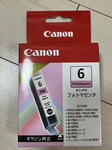 純正 新品☆CANON/キャノン インクカートリッジ BCI-6PMフォトマゼンタ 送料無料 PIXUS 9900i, 9100i, 990i, 960i, 950i, 900PD, BJ F9000