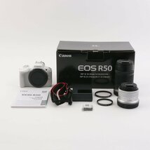 1円～ Canon キヤノン EOS R50　/　18-45mm 4.5-6.3 IS STM　/　55-210mm 5-7.1 IS STM　【電源ONのみ確認】_画像10