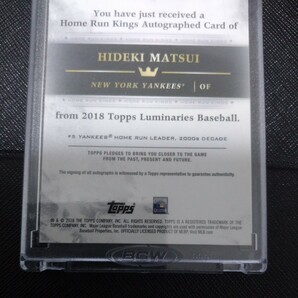 2018 Topps Luminaries Hideki Matsui Auto /10 松井秀喜 サインの画像5