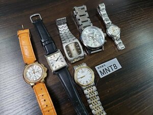 MNT8　時計　腕時計　部品取り　ジャンク品　おまとめ　FOLLIFOLLIE　SEIKO　Mont Blanc　CREDOR　ORIENT　など