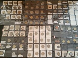 SDF35　世界のコイン　硬貨　コレクション(ファイルカバーなし)　アメリカ　フランス　トルコ など　おまとめ