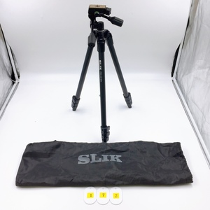 【現状販売品】ソフトケース付き SLIK PRO240 MK4 スリック 三脚 カメラアクセサリー O23M172