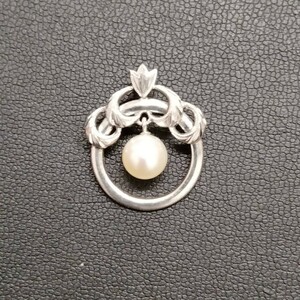 MIKIMOTO ミキモト 天然アコヤ本真珠 6.5㎜ ペンダントトップ シルバー