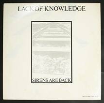 【US-ORIG.LP】Lack Of Knowledge/Sirens Are Back(並品,盤良,1985,1st,UK Post Punk,Buzzcocks,Corpus Christi)_画像1