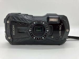 【3830】デジカメ「RICHO WG-50 ブラック」動作品　バッテリー・SDカード有　充電器無　カメラ　デジタルカメラ
