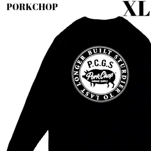 XL 新品【PORKCHOP GARAGE SUPPLY CIRCLE PORK THERMAL HEAVY WEIGHT WAFFLE ポークチョップ ガレージサプライ サーマル サークルポーク】