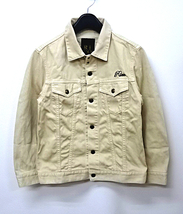 M【RICO Jacket 06-9H-4520 Beige リコ 8分袖ジャケット ピケ Gジャン ジージャン ベージュ】 _画像2