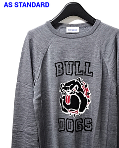 46(S) 未使用 OCEANS掲載【AS STANDARD x INSONNIA BULL DOG KNIT アズスタンダード x インソニア ブルドッグ ニット セーター】