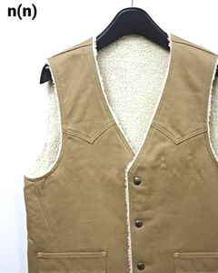 3【n(n) BY NUMBER (N)INE BOA VEST NNJ-F805B BEIGE エヌエヌ バイ ナンバーナイン ボアベスト ジャケット ベージュ】