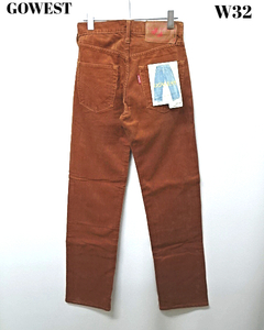 W28 x L32 未使用【GOWEST corduroy pants L.Brown ゴーウエスト コーデュロイパンツ ライト ブラウン】