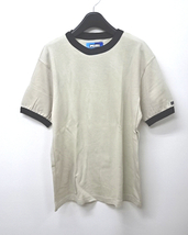 L【Mini by XLARGE trim T-shirt Ringer T-shirt Beige/Black ミニ バイ エクストララージ トリムTシャツ リンガーTシャツ ベージュ】_画像2