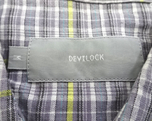 M【DEVILOCK S/S CHECK SHIRT TSDV-WST-01 GRAY デビロック 半袖 チェックシャツ Men's メンズ】_画像6