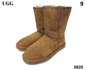 USA9（260）【UGG CLASSIC SHORT 5825/CHE UGG australia アグ クラッシック ショート 5825/チェスナット UGG ムートンブーツ】