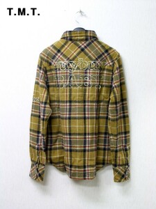 XS 本店限定 ￥35,700【TMT buy buy BABY ラインストーンチェックシャツ チェックネルシャツ】TSH-F1003
