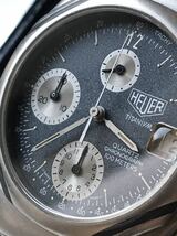  HEUER TITANIUM QUARTZ CHRONOGRAPH 希少ホイヤーチタンクロノクォーツ ※ストップウォッチリセット不良中古稼働現状品_画像4