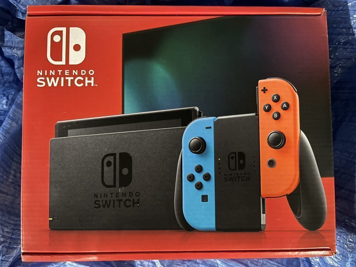 4154【2021年製】新型 Nintendo Switch ネオンブルー ネオンレッド 欠 