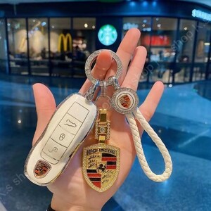[ Porsche ] ключ покрытие чехол для ключей 911 Panamera 718 Cayenne Boxster ta кальмар ma отношение man белый 2