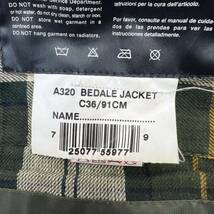 Barbour ☆ BEDALE オイルドジャケット ライナー無し オリーブ C36 91cm 秋冬 定番 必須 大人カジュアル 古着 バブアー ビデイル■B351_画像9