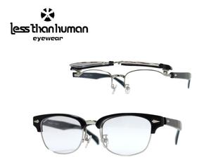 【LESS THAN HUMAN】レスザンヒューマン　跳ね上げ式　単式　メガネフレーム　アri4maタke0　5188　ブラック　MADE IN JAPAN