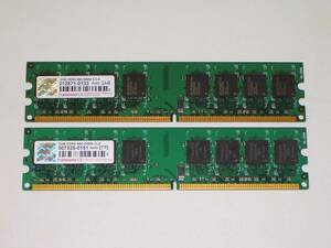 ◆Transcend製 PC2-6400 (DDR2-800) 4GB（2GB×2枚組） 完動品 即決！★送料120円！