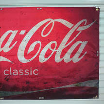 コカコーラ フラッグ P114 アメリカン雑貨 クラシック レトロ 当時物 旗 ポスター 壁面装飾 ノベルティー 広告 ブリキ看板 コーラ 販促品_画像6