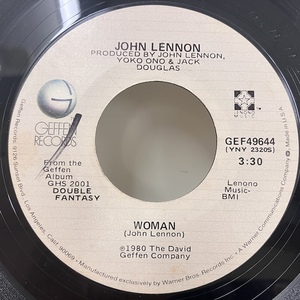 ★即決 7インチ John Lennon / Woman - Beautiful Boys GEF49644 r13435 米オリジナル、2曲入り7インチ。Sterling刻印 