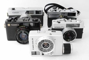 ★訳あり特上品★ YASHICA ELECTRO 35 CCN / CANON DIAL 35 ・ Canonet ・ DATEMATIC / KONICA C35 E＆L ★5個まとめ★ #A97022N03