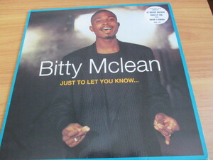 BITTY McLEAN LP！JUST TO LET YOU KNOW… 初期の人気チューン網羅