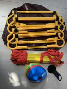 トレーニングラダー + 収納袋 + ミニハードル ＋ カラーマーカー /マーカーコーン 野球 サッカー バスケ 陸上 アジリティ トレーニング