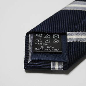 【中古】洋服の青山 PERSON'S FOR MEN「ネクタイ」メンズ 紺 ストライプ OEKO-TEXの画像4