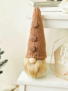 3coins クリスマス　小人　木製　ニット帽　人形　置物　インテリア　スリーコインズ グッズ