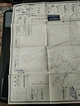 旭市　全図　千葉県　古地図　 地形図　地図　資料　93×65cm　お店広告　　昭和30年代　　B2311_画像3