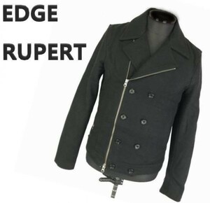 エッジ ルパートEDGE RUPERT　ライダース　ジャケット　ピーコート　サイズ3　黒　管NO. ◆R1-093