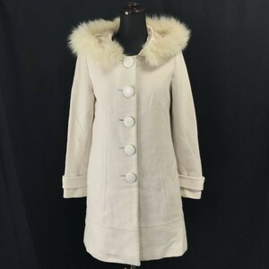 アプワイザーリッシェ/Aquweiser-riche★ロングコート【1/レディースS/アイボリー/ivory】着脱フード・ファー/Coats◆pBH350