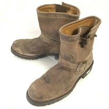 スペイン製ビンテージ★SANCHO/サンチョ★本革/グッドイヤー製法/エンジニアブーツ【44/28.0/茶/BROWN】Shoes◆pWB82-1_画像1