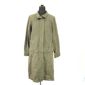 tout a coup/トゥ・ア・クー★ステンカラーコート/ロング丈【Women's size-M/ベージュ/チェック柄】Jackets/Jumpers ◆BH140