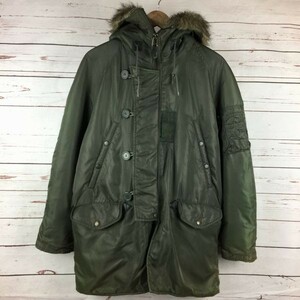 アヴィレックス/AVIREX regulation★モッズコート/ミリタリーブルゾン【Mens size -S/オリーブ】上野商会/フルジップ/防寒/冬◆P13-08