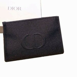 【CU】DIOR　ディオール ヴァニティ　バッグ　コスメポーチ　ブラック　キャンバス　台形スナップ開閉ビューティdior-pouch-2023-bk【新品/