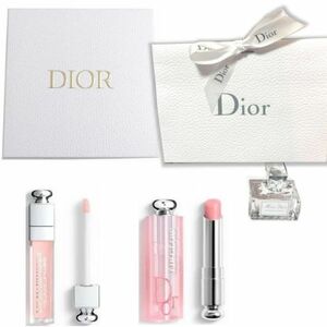 [CU]DIOR Dior [ lip gloss ]o-doto crack 2 point set dior-gift-2023-box gift BOX attaching lipstick cosme coffret cosmetics view ti new goods 