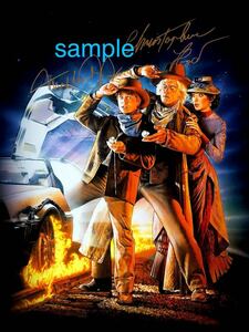 【送料無料】マイケルJフォックス　& クリストファー・ロイド　高画質　サイン　フォト　Back to the future 3 写真　ポートレート