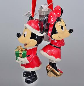 ミッキーとミニー　Xmasオーナメント　ポーセリン　２個セット　ディズニー